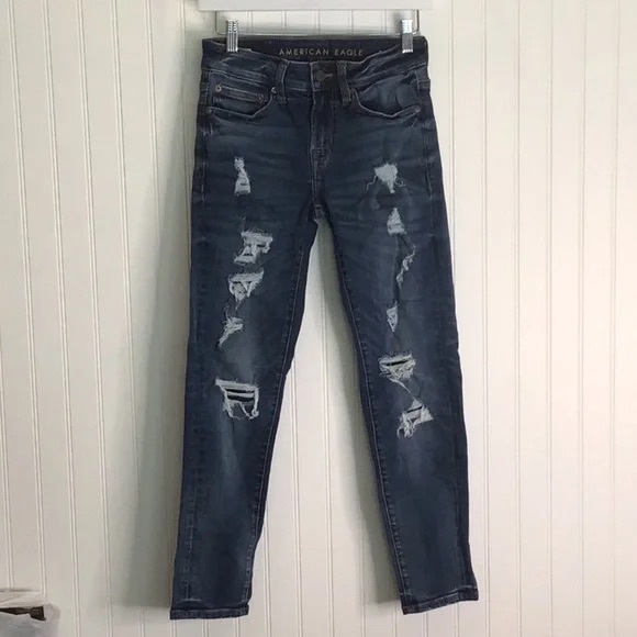 π American Eagle π¦
| Distressed Skinny Jeans 26 x 28 Next Level Flex - Picture 6 of 11